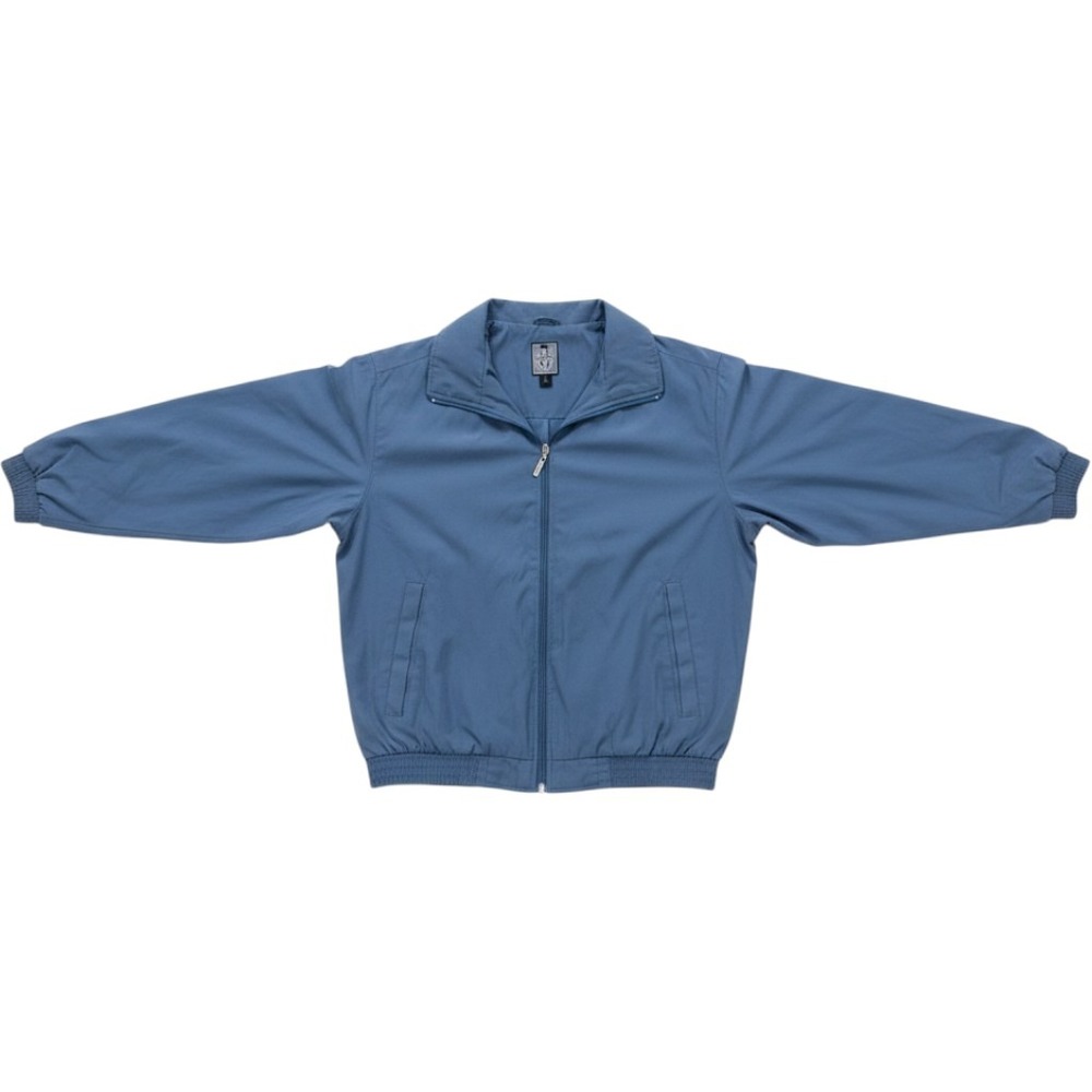 Sunice Womens Blue Full Zip Windbreaker Golf Jacket Size Small Mock Neck Pocket